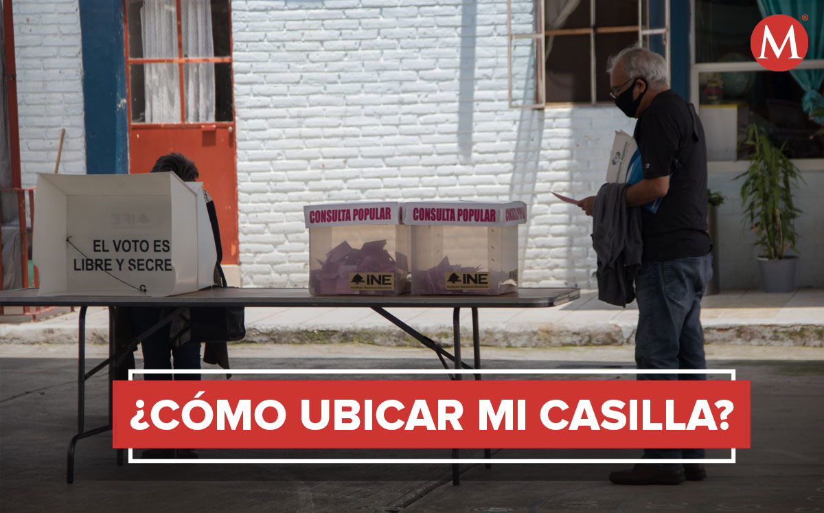 Pasos para ubicar tu casilla para la Revocación de Mandato. (Foto: Cuartiscuro / Diseño: MILENIO)