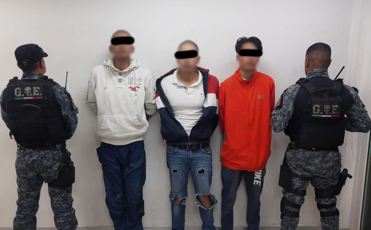 Policías lograron el aseguramiento de tres jóvenes.