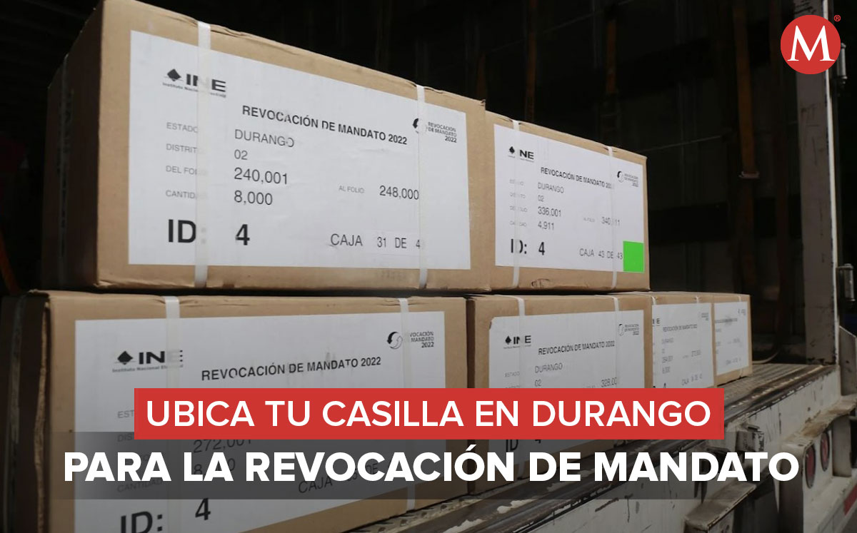 Ubicación de casillas para votar en revocación de mandato en Durango. | Especial