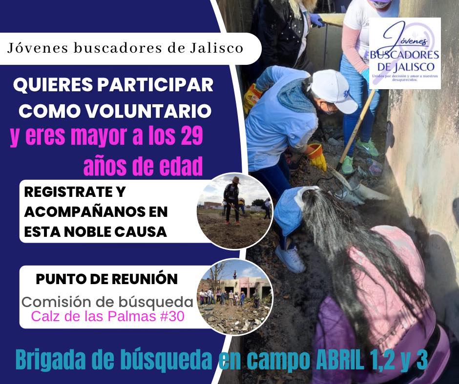 El colectivo 'Jóvenes Buscadores de Jalisco' busca voluntarios. (Cortesía)