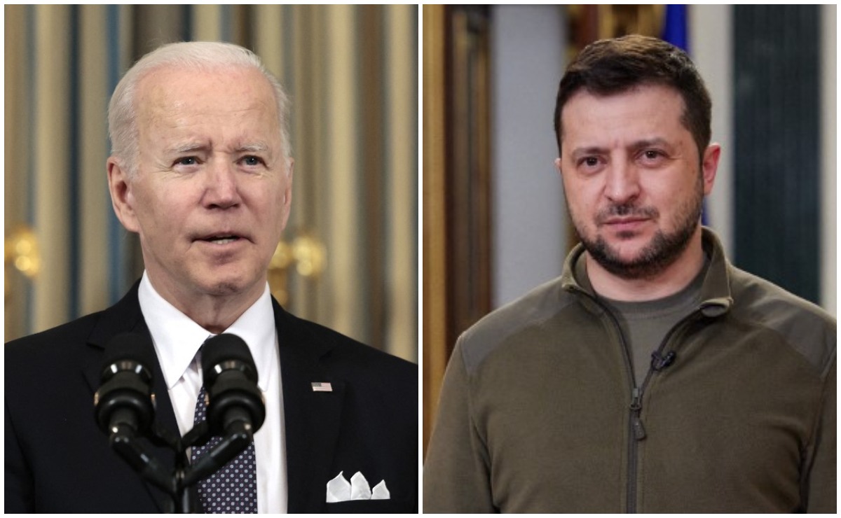 Joe Biden y Volodimir Zeleneski. | Fotos: AFP y Presidencia de Ucrania