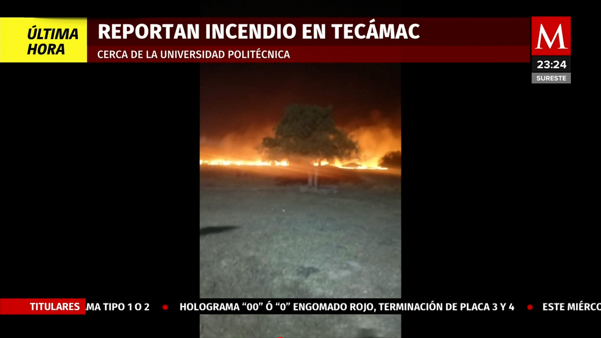 Se registra incendio dentro de Universidad Politécnica de Tecámac