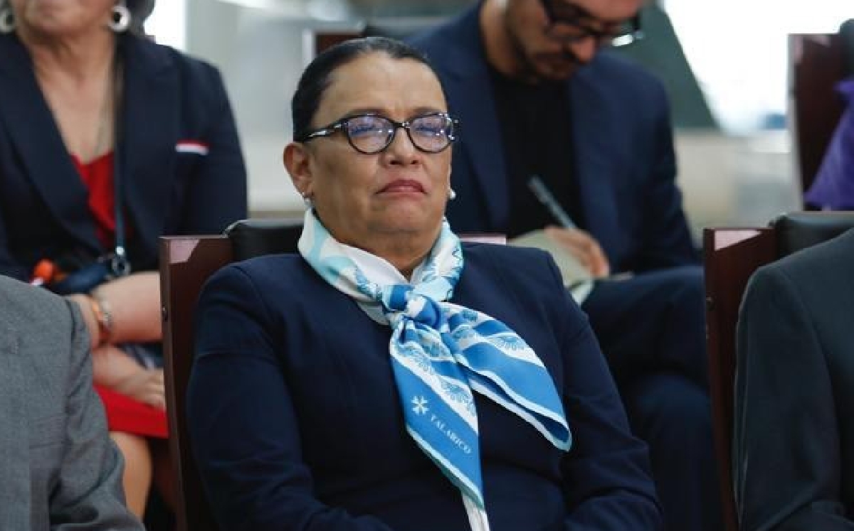 La secretaria de Seguridad durante la ceremonia de inauguración del AIFA. | Cuartoscuro