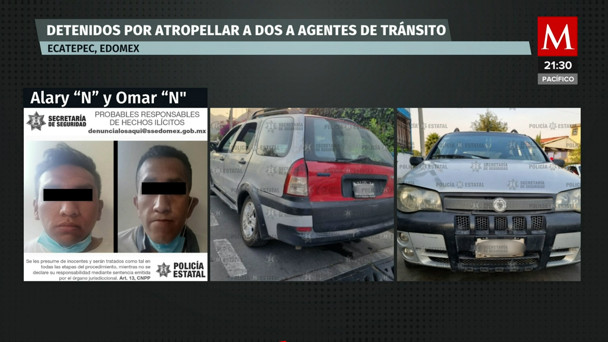 Caen en CdMx responsables atropellar policías en Ecatepec