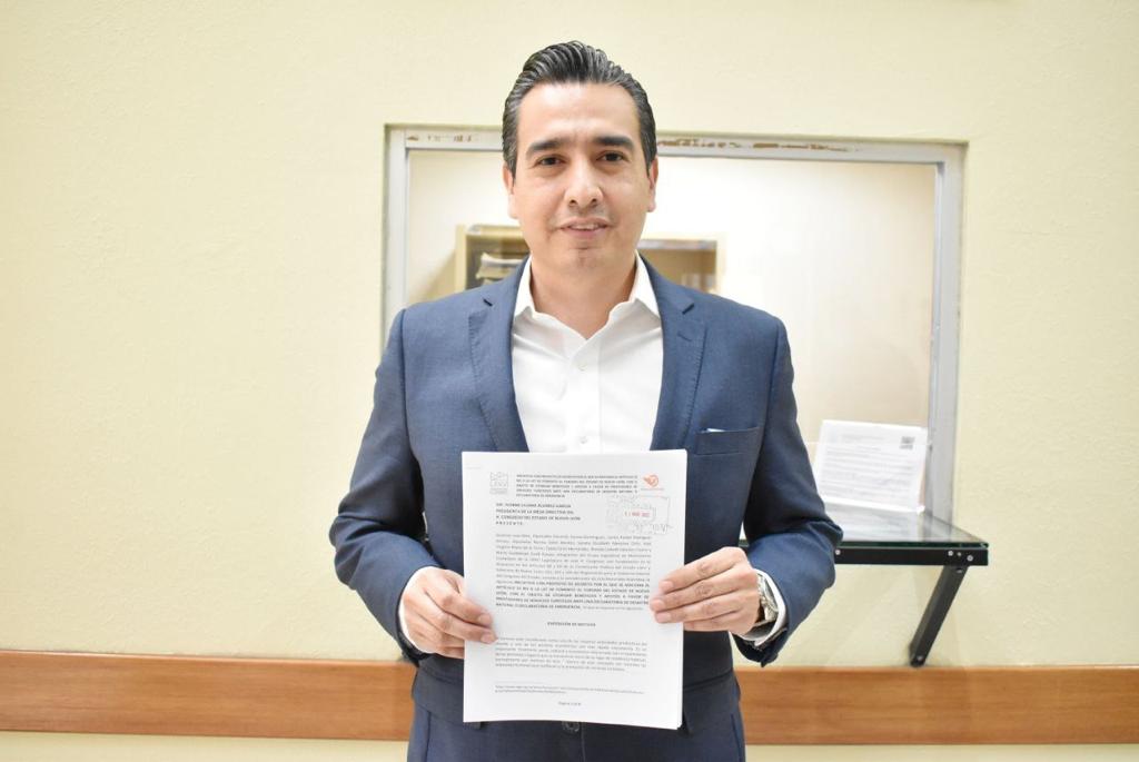El coordinador de la bancada de Movimiento Ciudadano en el Congreso de Nuevo León, Eduardo Gaona. Foto: Especial