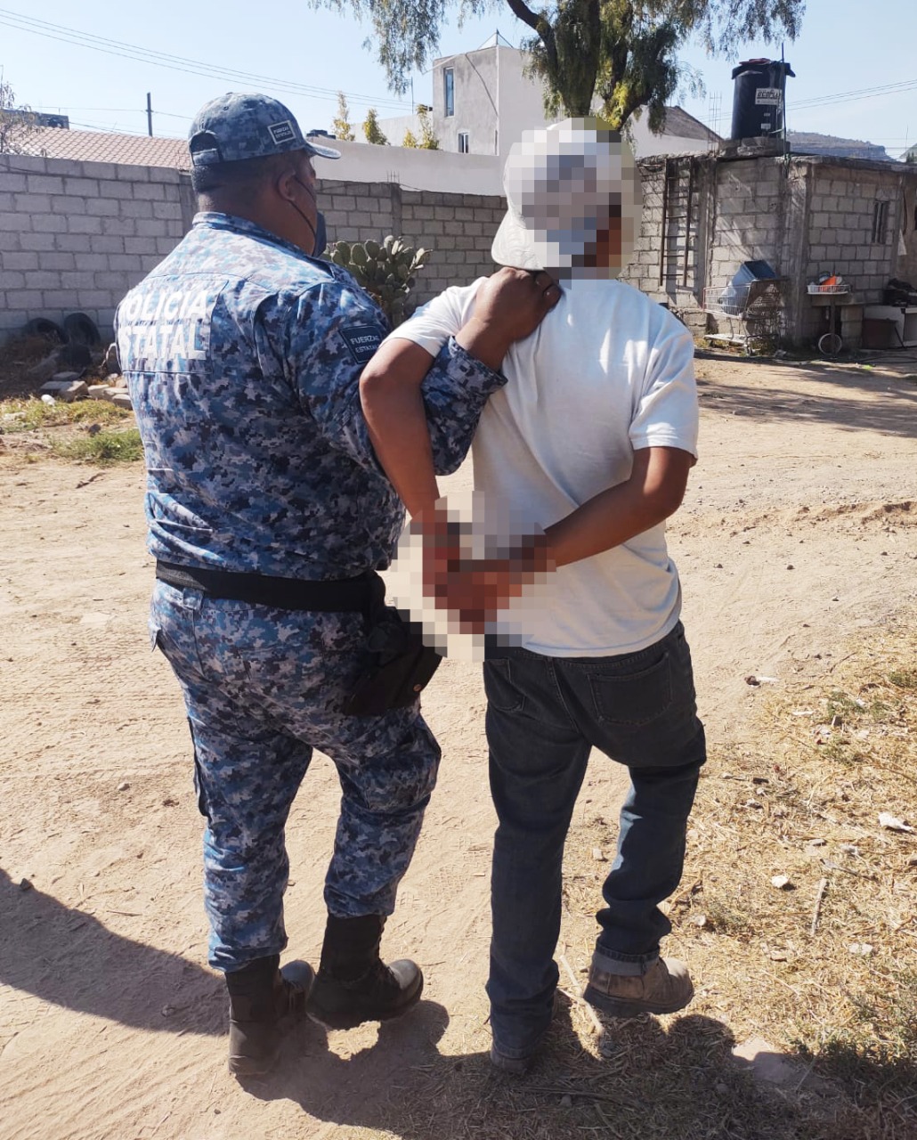 Detienen a sujeto por presunta agresión contra una mujer en Pachuca (Cortesía)
