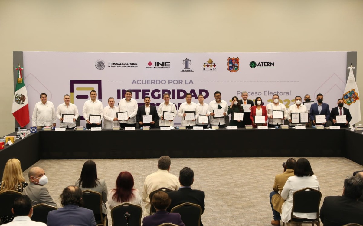 Firman acuerdo por la Integridad Electoral en Tamaulipas
