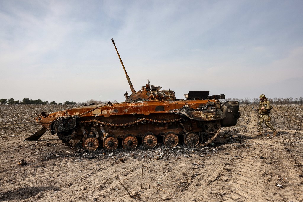 La guerra en Ucrania entró a su quinta semana de conflicto. (AFP)