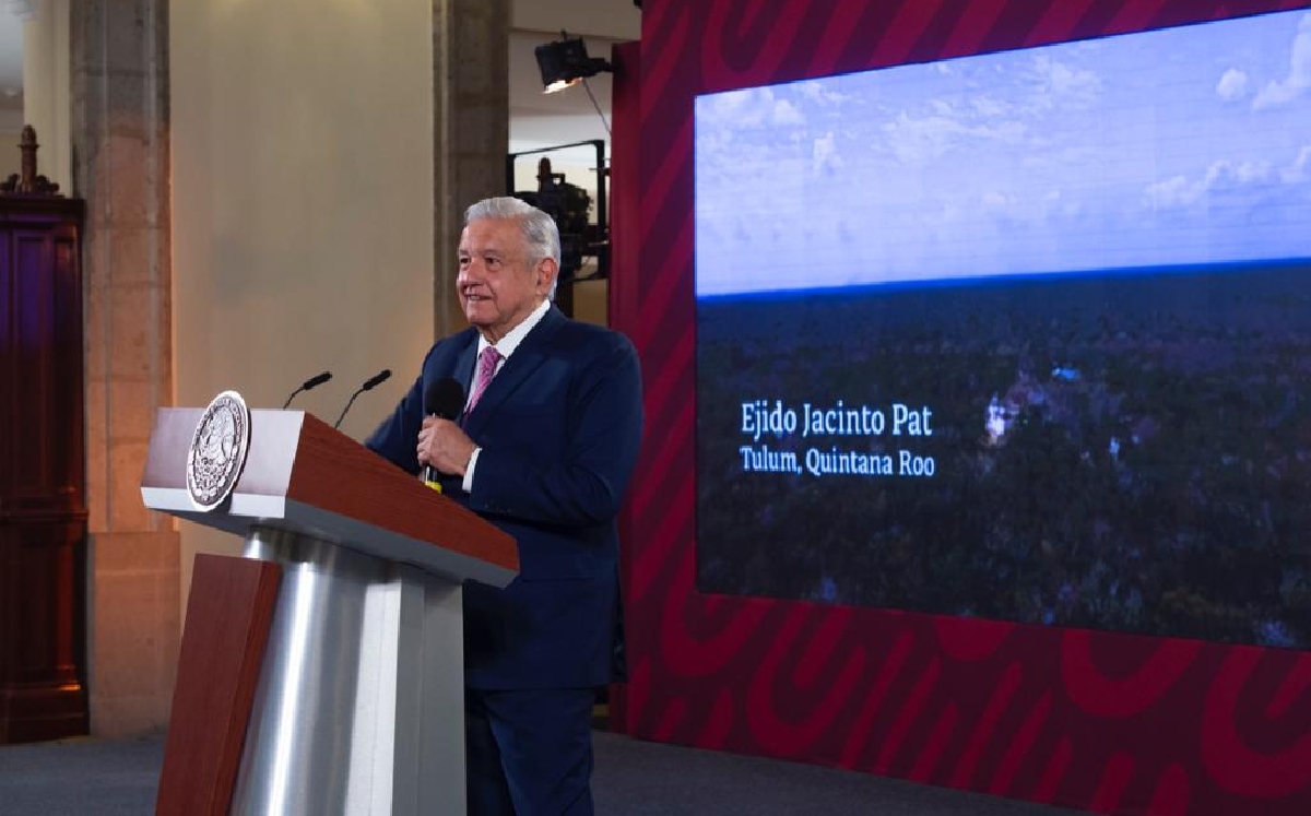López Obrador presentó un video con testimonios de uno de los ejidos por los que pasa el Tren. | Cortesía
