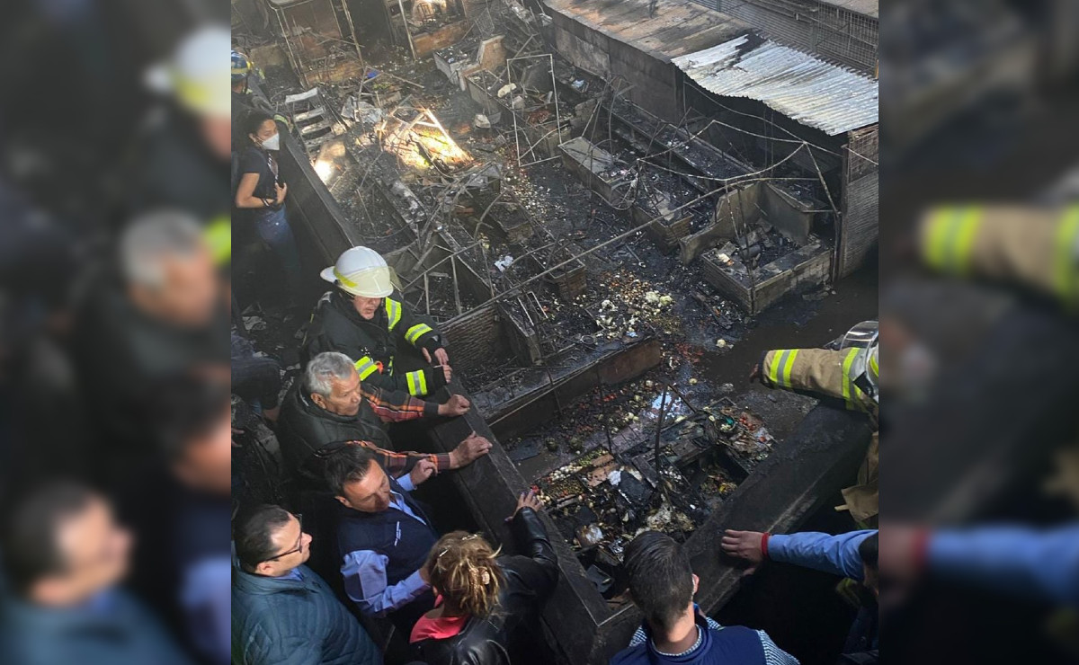 Así luce el Mercado San Juan de Dios afectado por incendio (Juan Carlos Munguía)
