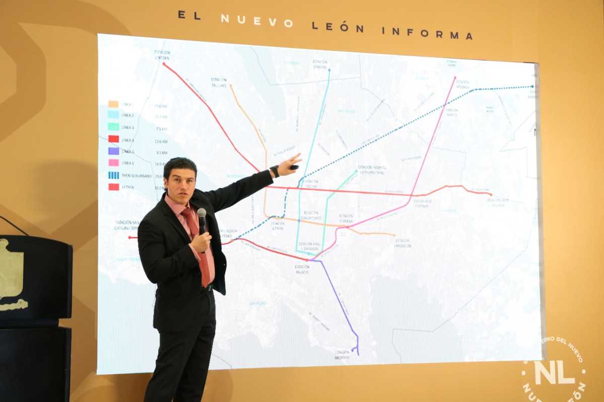 Samuel García en el Nuevo León Informa. Foto: Raúl Palacios