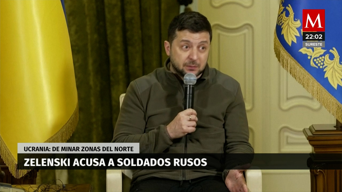 Rusia deja minas alrededor de Kiev dejándola insegura: Zelenski
