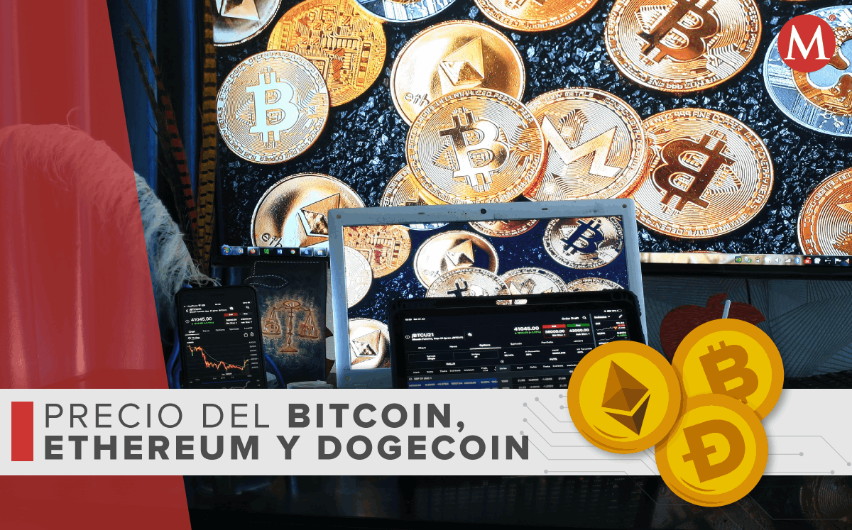 Bitcoin, Ethereum y Dogecoin | Foto: Archivo