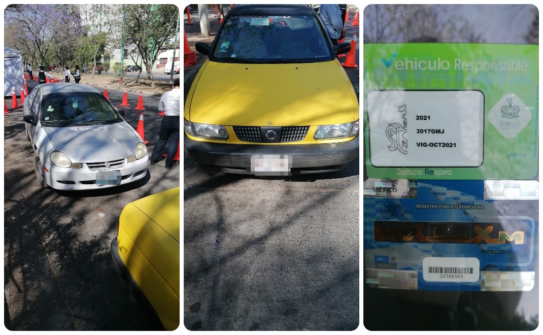 Detectan autos con hologramas de verificación presuntamente falsos (Cortesía)