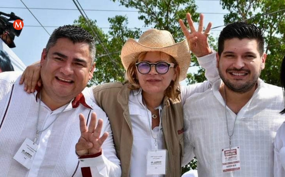 Isidro Vargas, Magaly Deandar y Alberto Granados, diputados de Morena en Tamaulipas. (Especial)