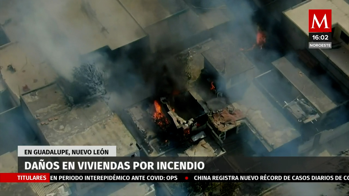 Incendio en el municipio de Guadalupe, Nuevo León