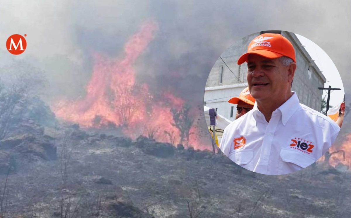 Arturo Díez se trasladó a a la zona del incendio en la Reserva Ecológica El Cielo.