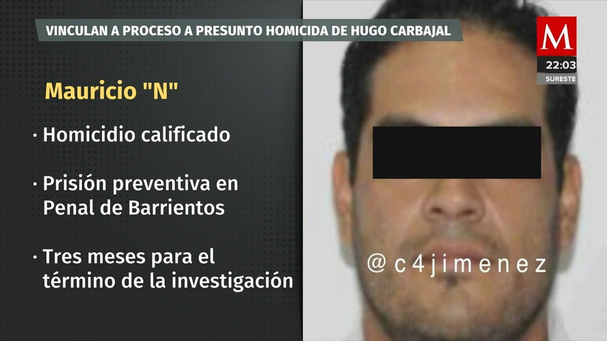 Fue vinculan a proceso a asesino de Hugo Carbajal