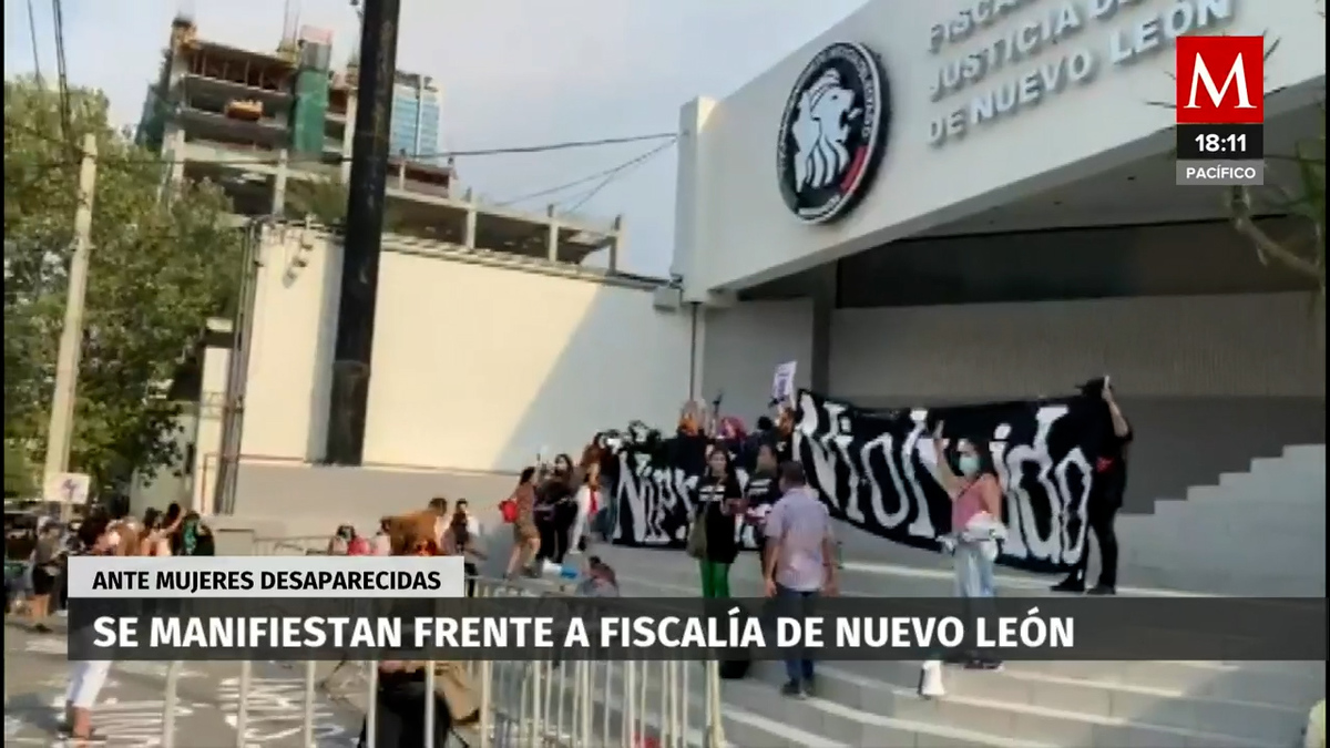 Ante mujeres desaparecidas, protestan en Fiscalía de Nuevo León
