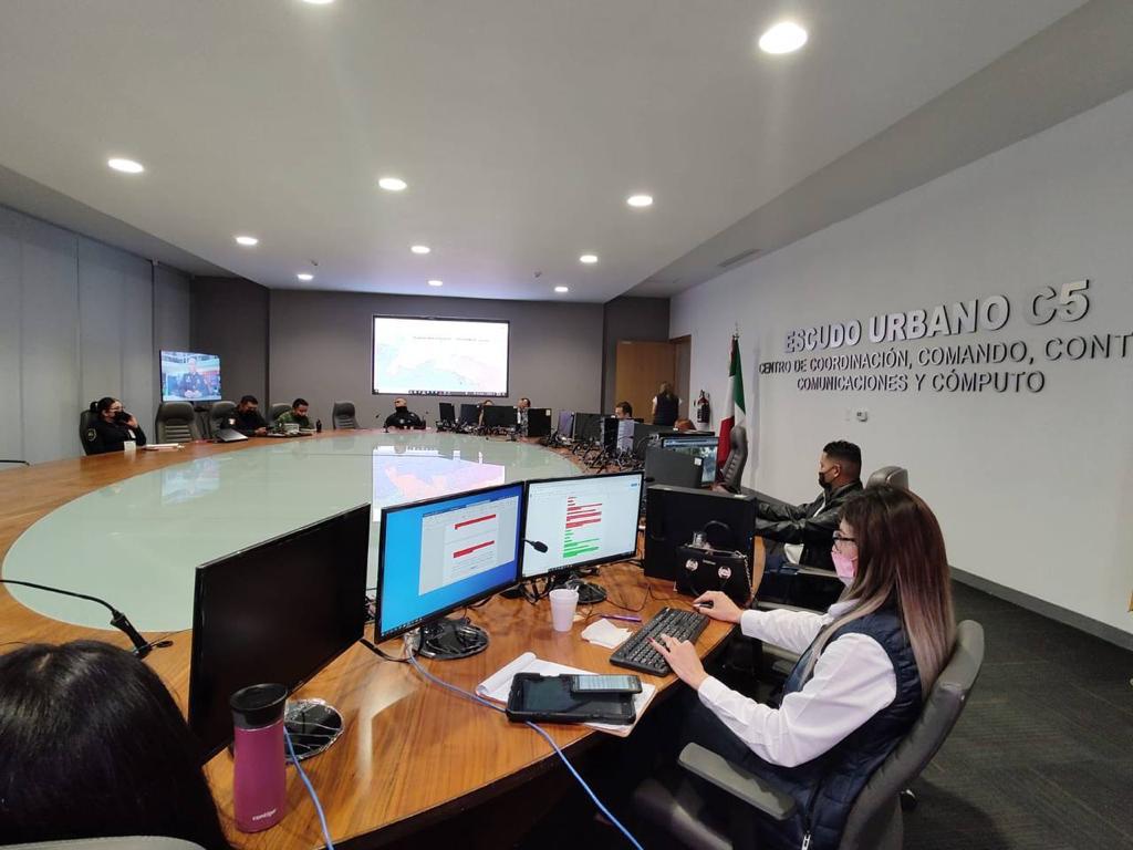 Centro de Mando en Escudo Urbano C5 vigila jornada de revocación de mandato en Jalisco. (Cortesía)