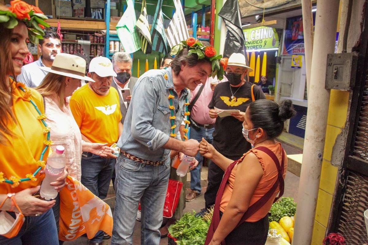Campaña electoral de Francisco Xavier Berganza en Huejutla (Cortesía)