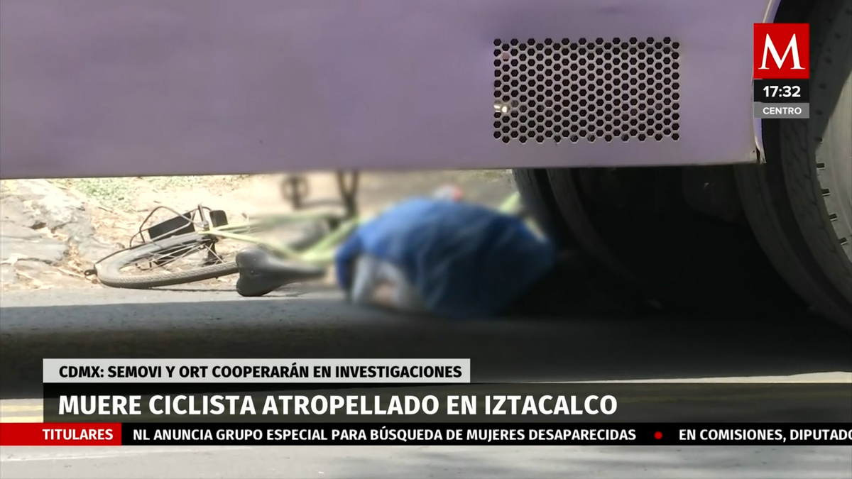 En CdMx, ciclista muere tras ser atropellado por camión de pasajeros