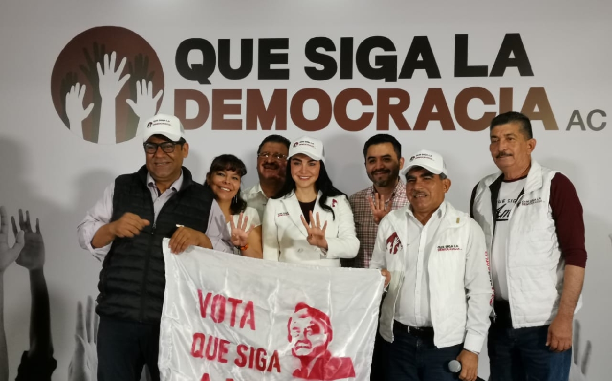 La presidenta de la organización, Gabriela Jiménez, tras la conferencia de prensa. | Especial