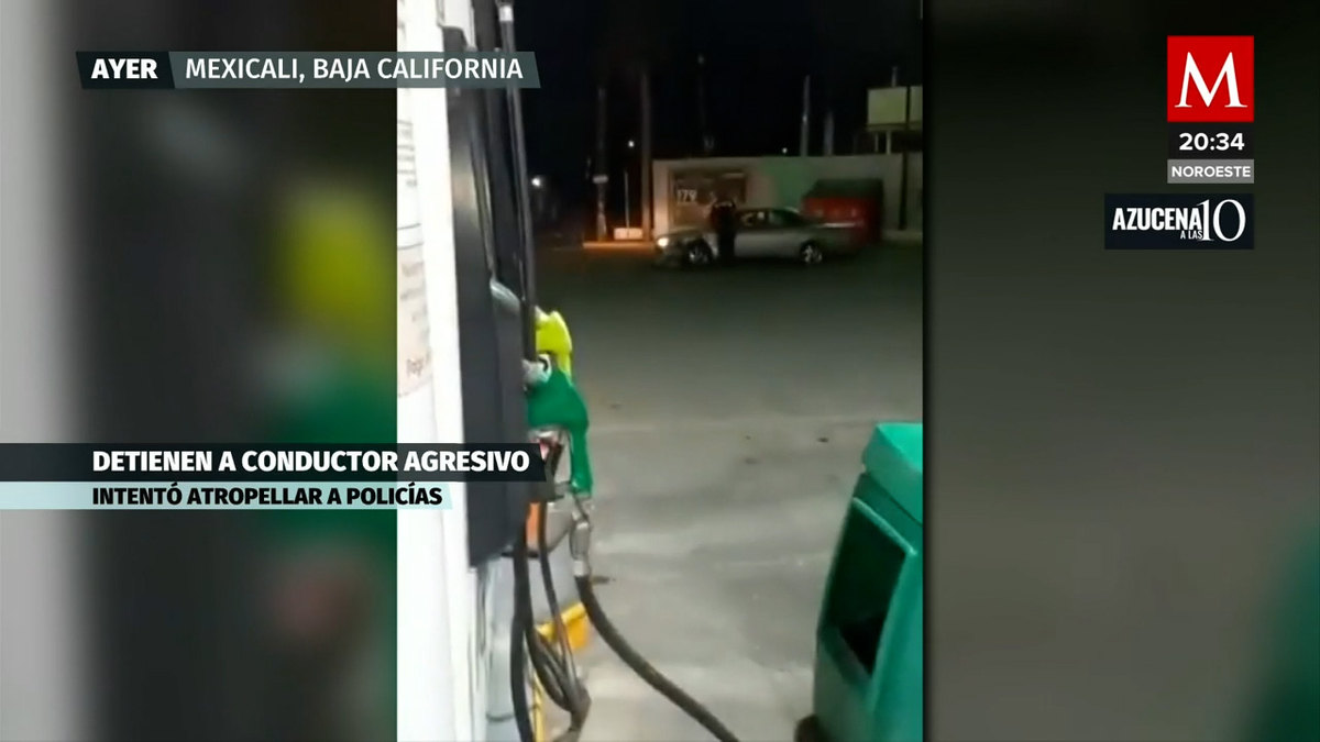 Conductor de Mexicali, intentó atropellar a dos policías