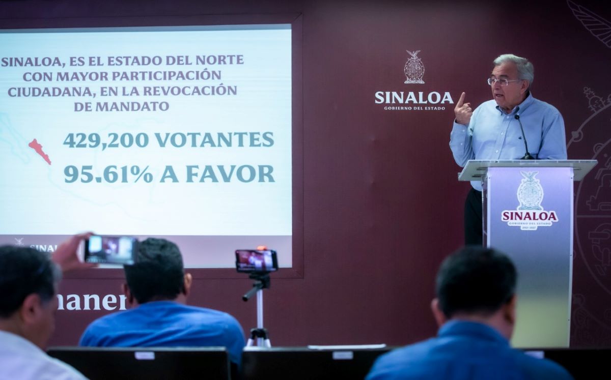 Gobernador Rubén Rocha Moya, Sinaloa. | Especial