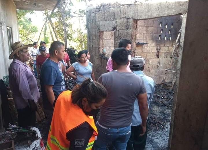 En la localidad de Chantasco, se incendiaron 3 viviendas. (Wendy Salazar)