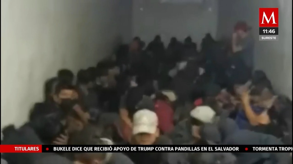 Rescatan en SLP a 130 migrantes, viajaban en la caja refrigerada de un tráiler