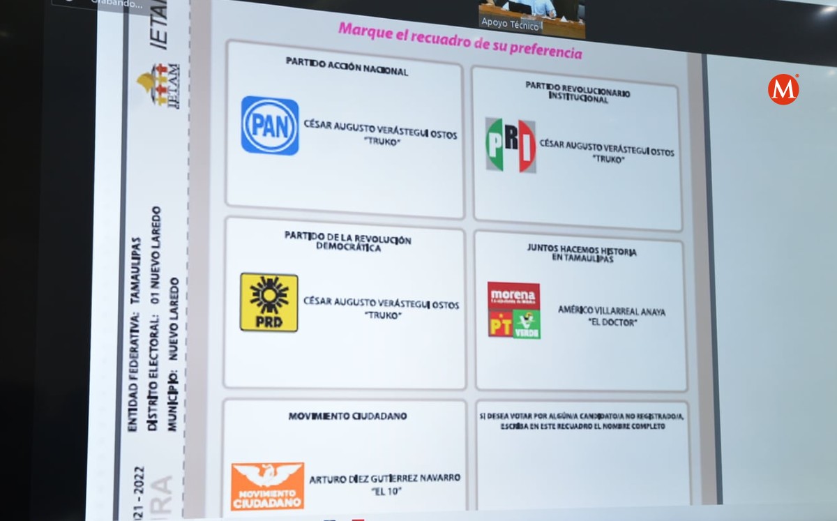 Validan diseño de boletas para elección de gobernador de Tamaulipas. (Ietam)