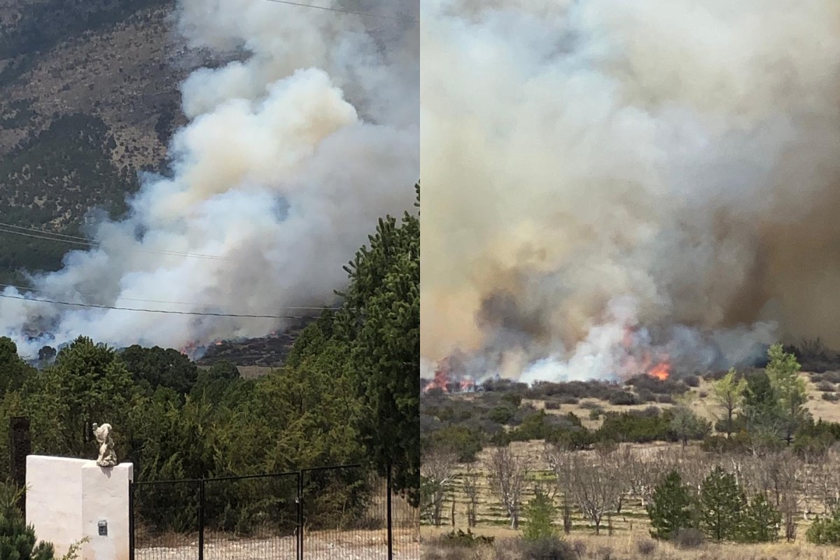 Incendio forestal en Coahuila. (Especial)