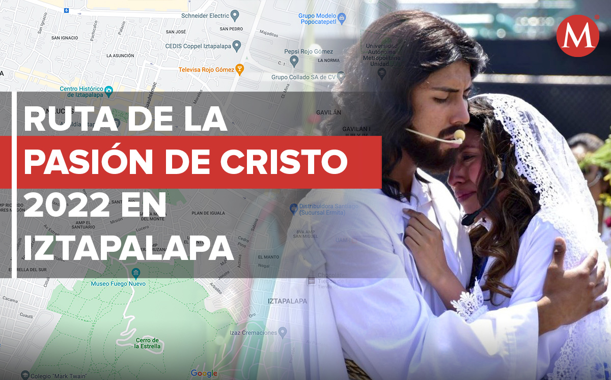 El recorrido terminará en el Cerro de la Estrella. | Foto: alcaldía Iztapalapa Diseño: Óscar Ávila