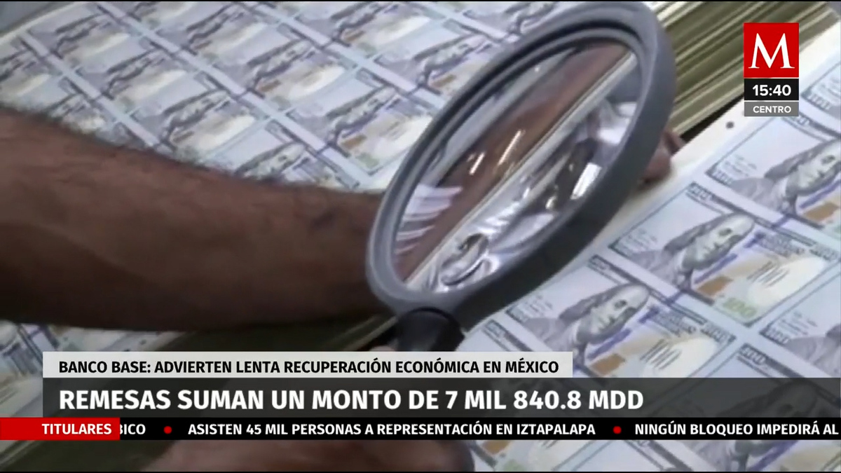 Alto flujo de remesas, relacionado con lenta recuperación en México