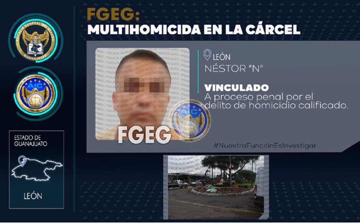 Néstor "N" es el presulto reponsable del homicidio de tres hombres que fueron hallados desmembrados en León / Foto: Especial