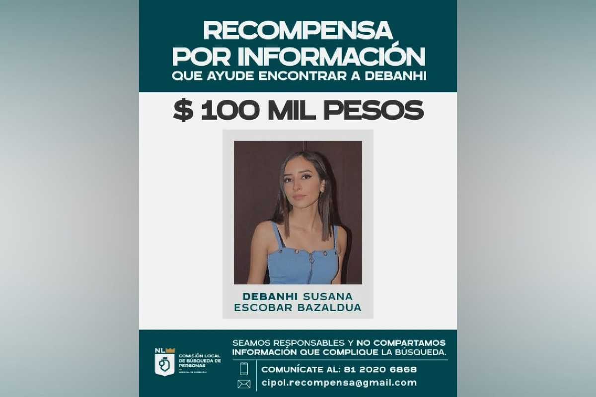 Ofrecen recompensa por ayudar a encontrar a Debanhi Escobar. Foto: Especial.