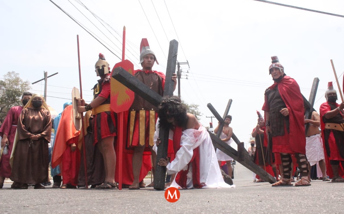 Se hicieron presentaciones del Viacrucis en Tampico. (Sergio Sánchez)