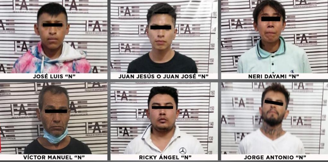 Los hombres fueron detenidos en Villa del Carbón. | @FiscaliaEdomex
