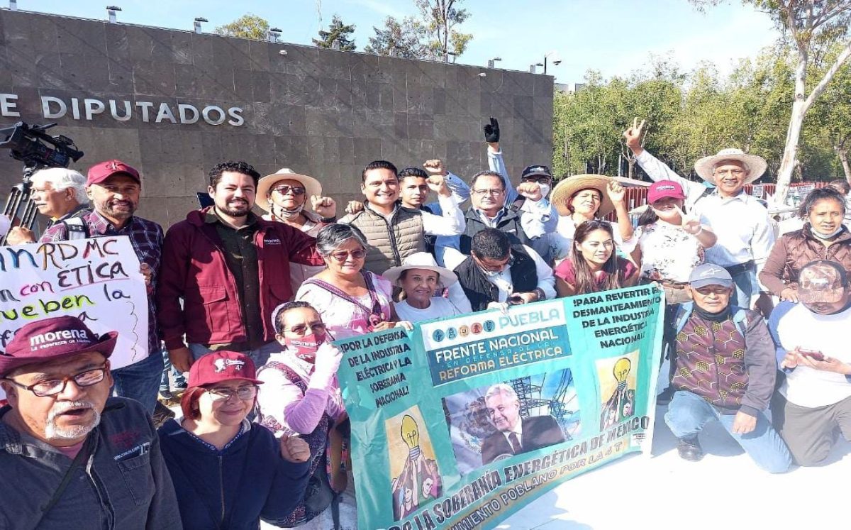 Morenistas poblanos llegan a la Cámara de la Unión para apoyar a los legisladores, y se logre la Reforma Eléctrica | Especial
