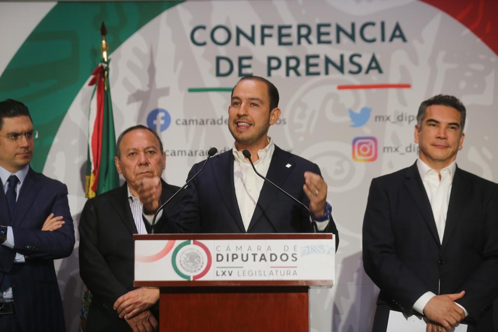 Conferencia de prensa de la coalición 'Va por México' en la Cámara de Diputados | Jorge carballo