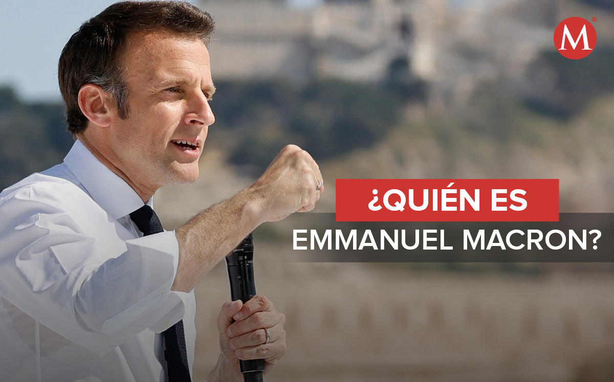 Emmanuel Macron, presidente y candidato a la reelección en Francia. | Foto: AFP; Diseño: Antonio Texta