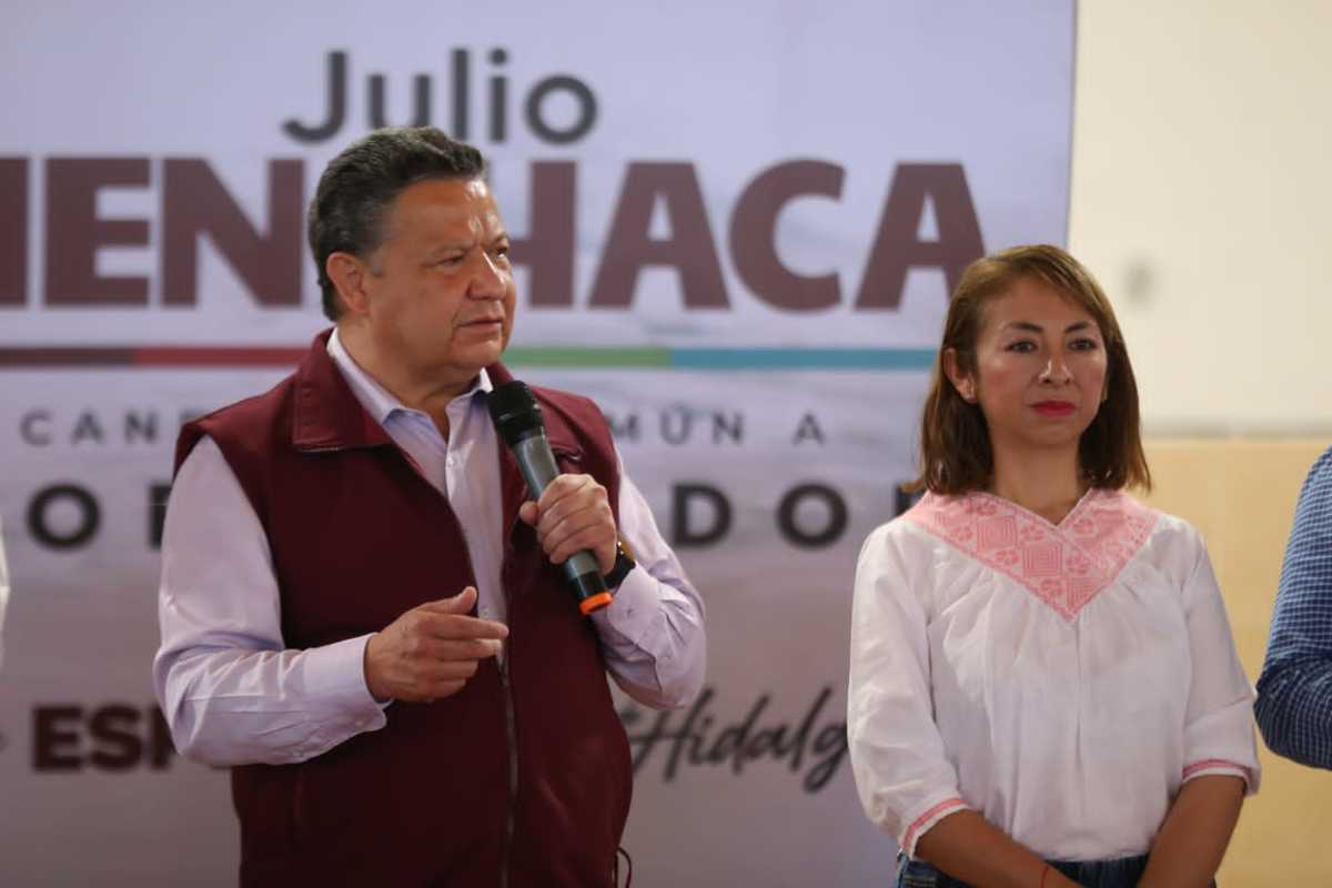 Julio Menchaca, candidato a la gubernatura por la candidatura común “Juntos Hacemos Historia en Hidalgo”. (Jorge Sánchez)