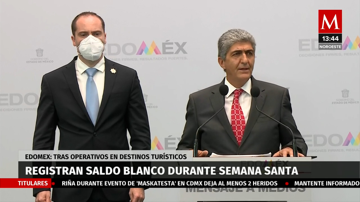 Registran saldo blanco durante Semana Santa en Edomex