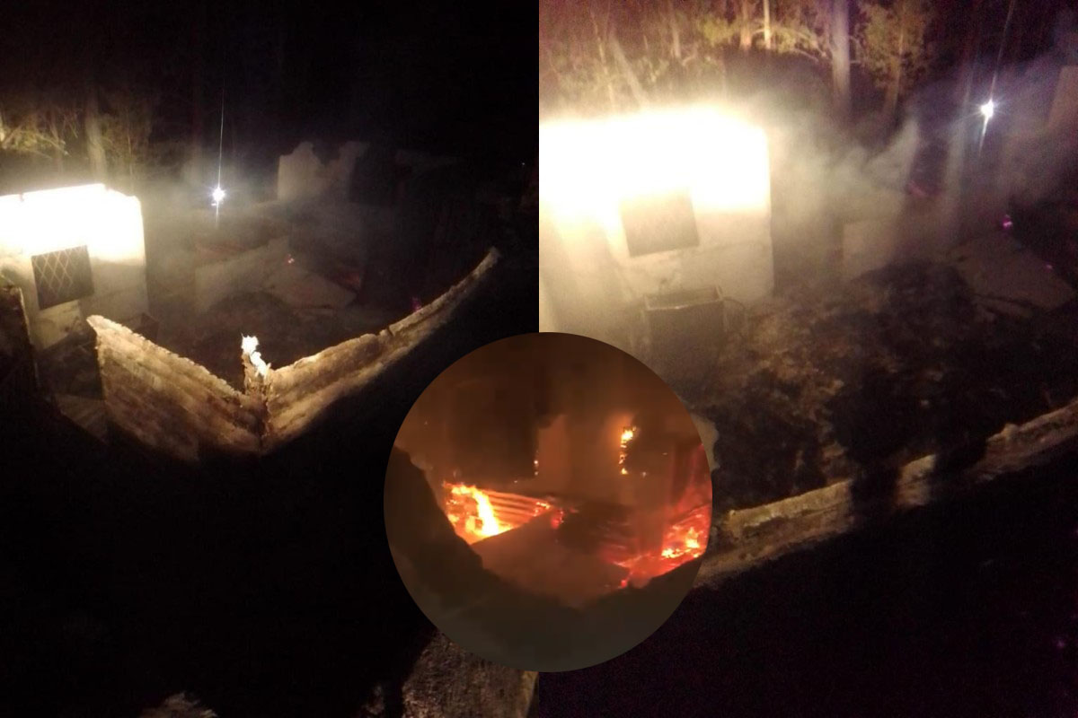 Al momento se desconocen las causas que provocaron el incendio en la cabaña ubicada en el ejido Los Oyameles.| Especial