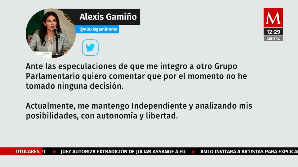 Diputada Alexis Gamiño agradece apertura de otras bancadas tras expulsión de PVEM