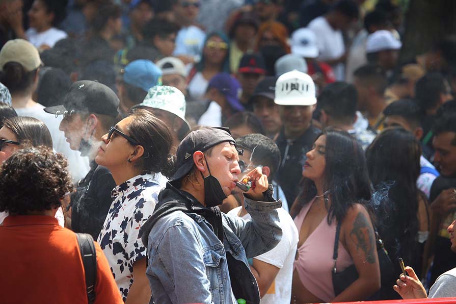 El acto no es una movilización, sino una celebración que exige la legalización de la cannabis. |ARIEL OJEDA
