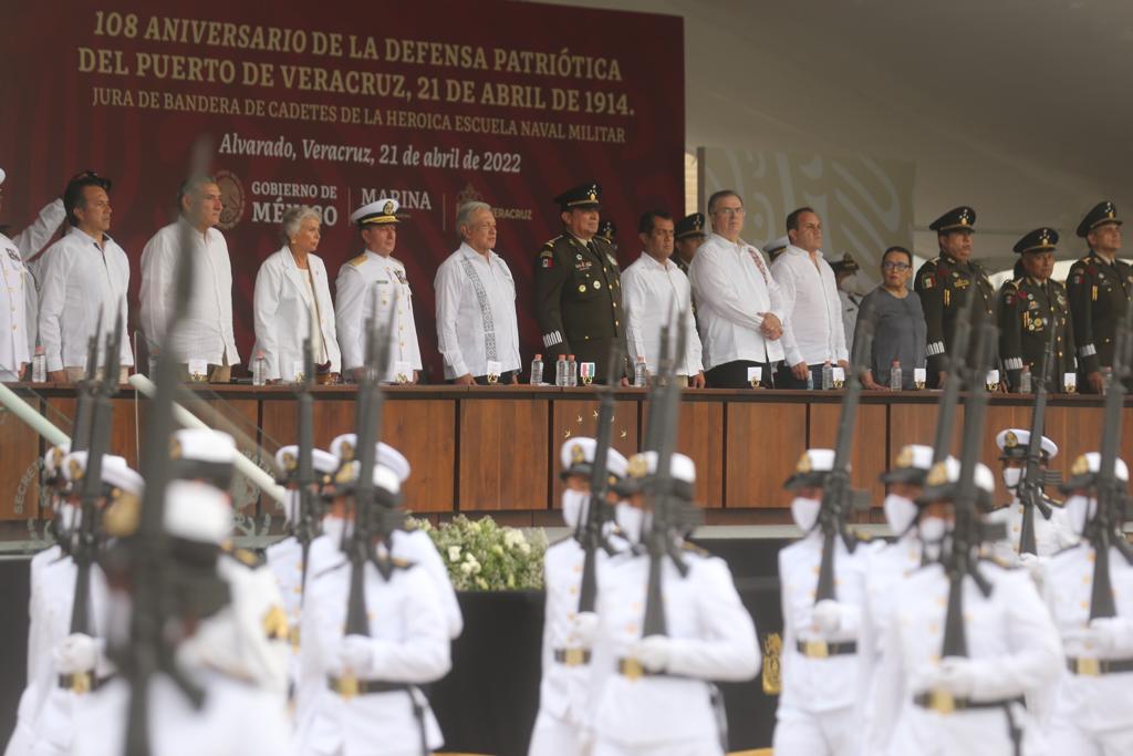 Conmemoración del 108 aniversario de la Defensa Patriótica del Puerto de Veracruz. (Jorge Carballo)