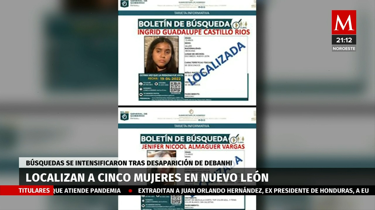 Localizan a cinco mujeres desaparecidas en Nuevo León