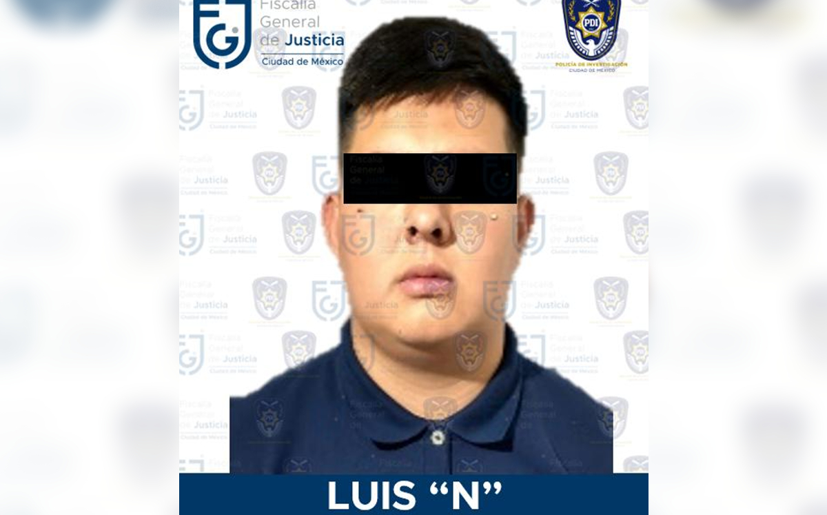 Lusi 'N', de 21 años, fue trasladado al Reclusorio Preventivo Varonil Sur. | Especial